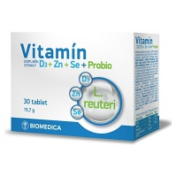 BIOMEDICA Vitamín D3 + Zn + Se + Probio 30 tablet