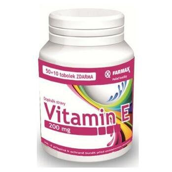 Vitamin E 200 mg - doza tob.50+10 zdarma