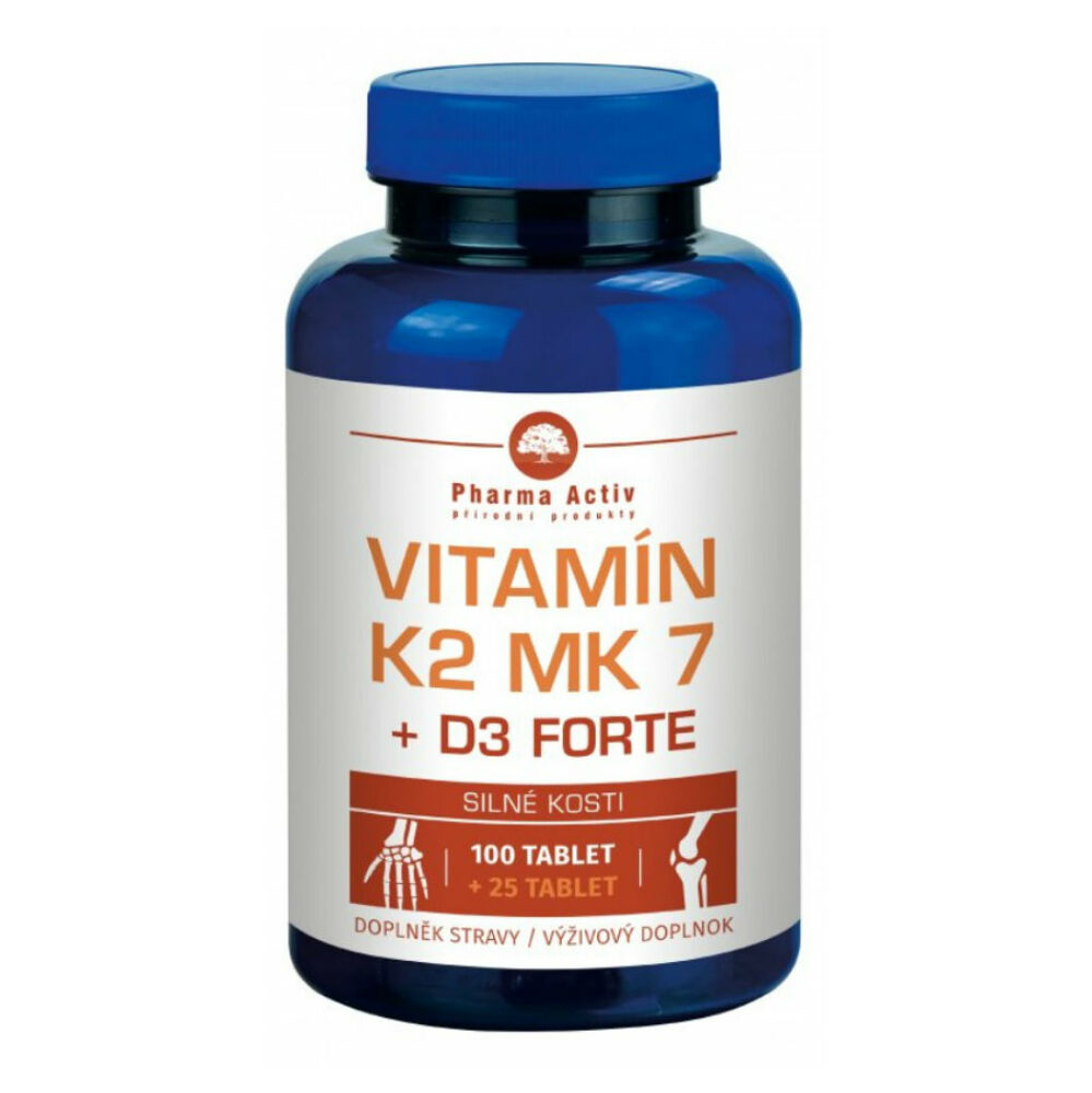 E-shop PHARMA ACTIV Vitamin K2 MK7 + D3 FORTE 1000 I.U. 125 tablet