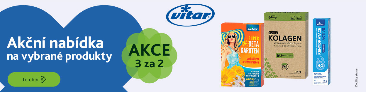 AKCE 3 ZA CENU 2 na vitamíny Vitar