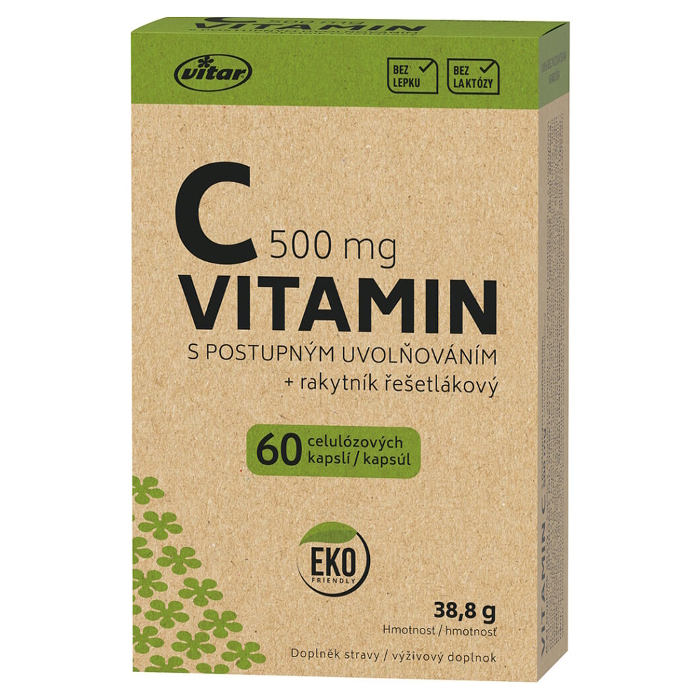 Levně VITAR EKO Vitamin C 500 mg + rakytník 60 kapslí