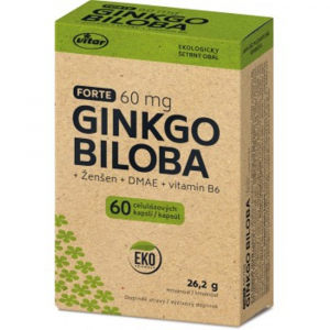 VITAR EKO Ginkgo biloba 60mg + DMAE + vitamn B6 60 kapslí VITAR EKO Ginkgo biloba 60mg + DMAE + vitamn B6 60 kapslí