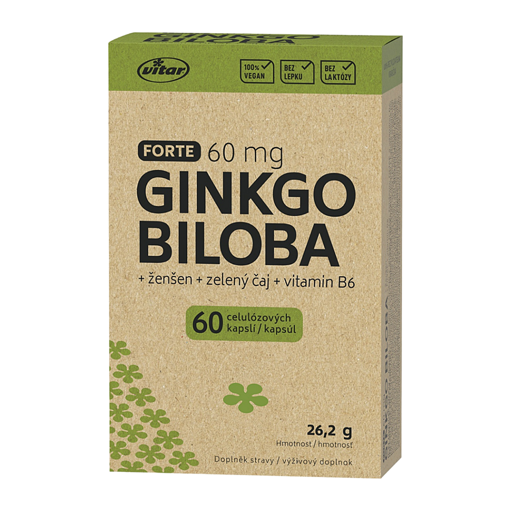 VITAR Ginkgo biloba Forte 60mg EKO 60 kapslí