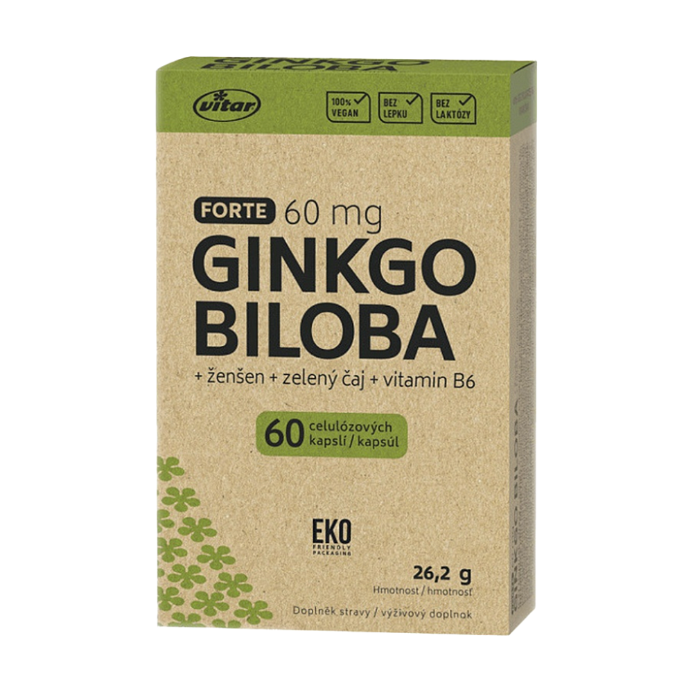 VITAR Ginkgo biloba Forte 60mg EKO 60 kapslí