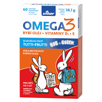 VITAR Kids omega 3 + vitamín D + vitamín E 60 kapslí