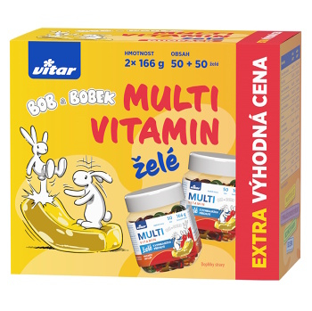 VITAR KIDS Multivitamin želé Bob a Bobek DUOPACK 2 x 50 kusů (Vitamíny a multivitaminy pro děti) - Vícesložkové
