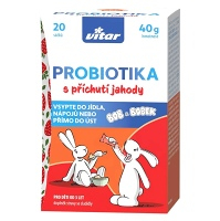 VITAR Probiotika Bob a Bobek s příchutí jahody 20 x 2 gramů