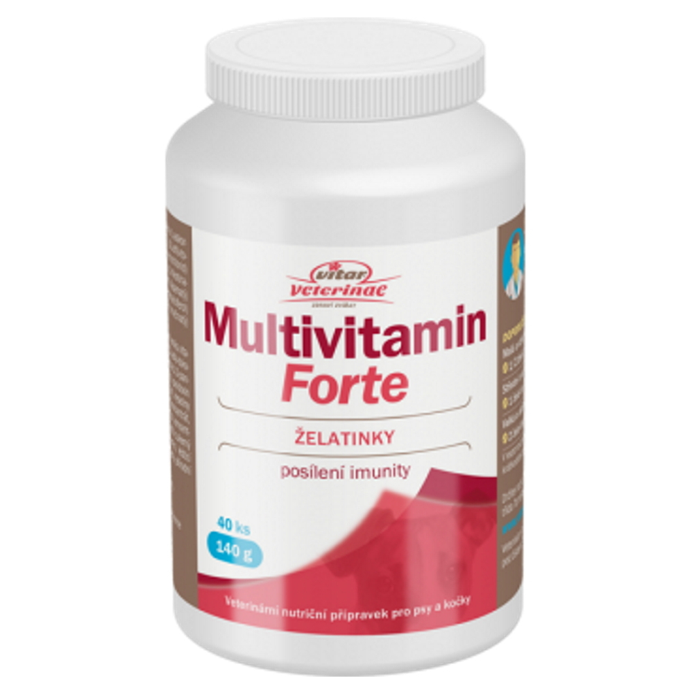 Levně VITAR Veterinae Multivitamin Forte želatinky 40 ks