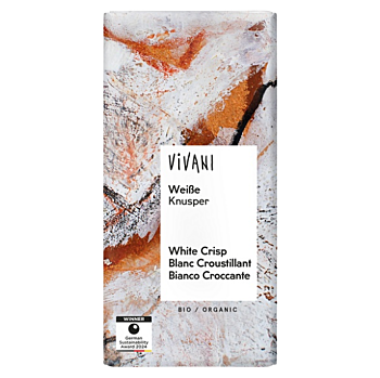 VIVANI Čokoláda bílá křupavá BIO 80 g (Čokolády) - Bílé