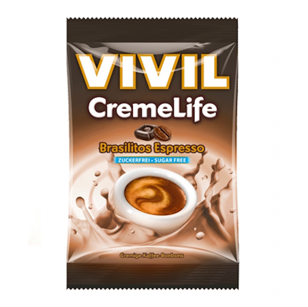 Levně VIVIL Creme life brasilitos espresso drops bez cukru 110g