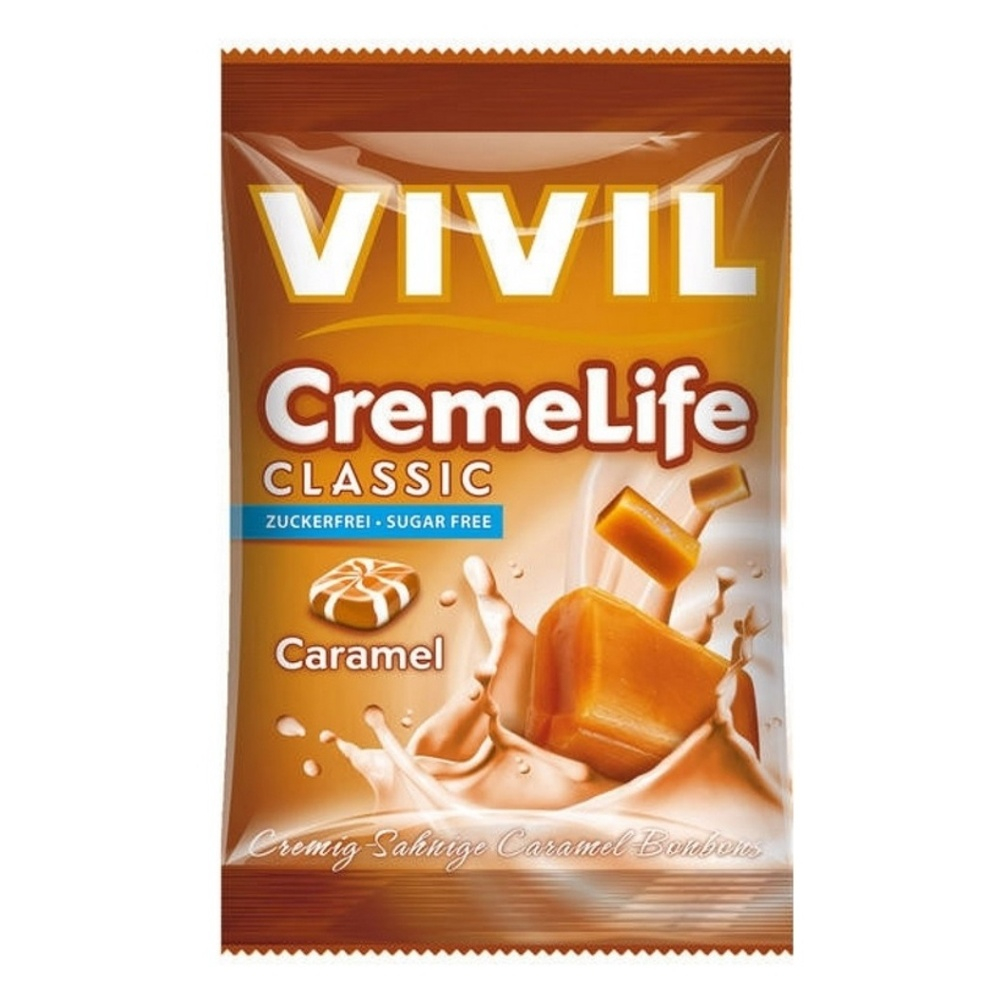 Levně VIVIL Creme life karamel bonbóny bez cukru 110 g