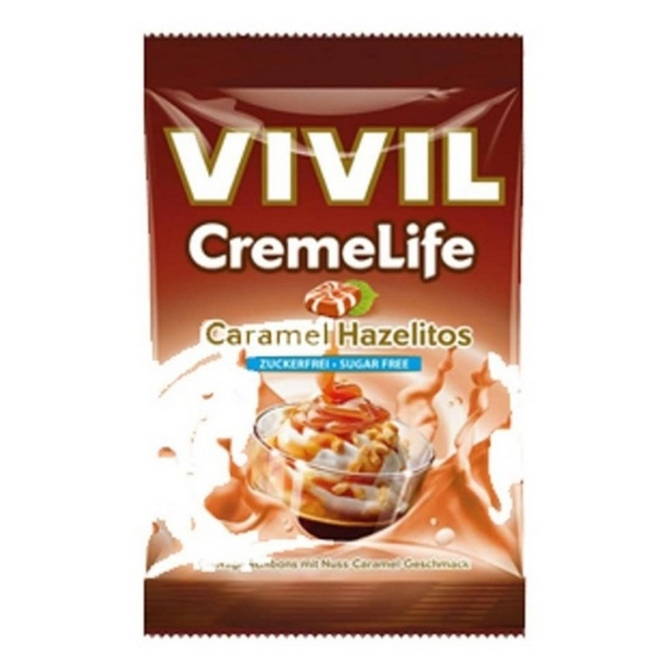 Levně VIVIL Creme life karamel+lískový oříšek bonbóny 110 g