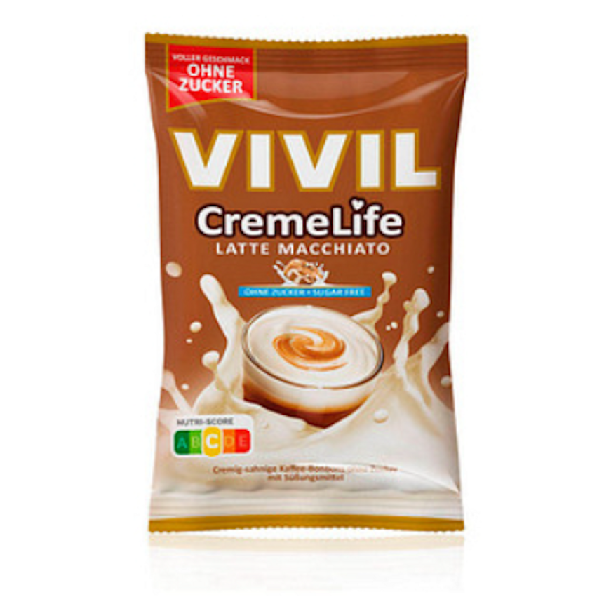 Levně VIVIL Creme life latte-macchiato drops bez cukru 110 g