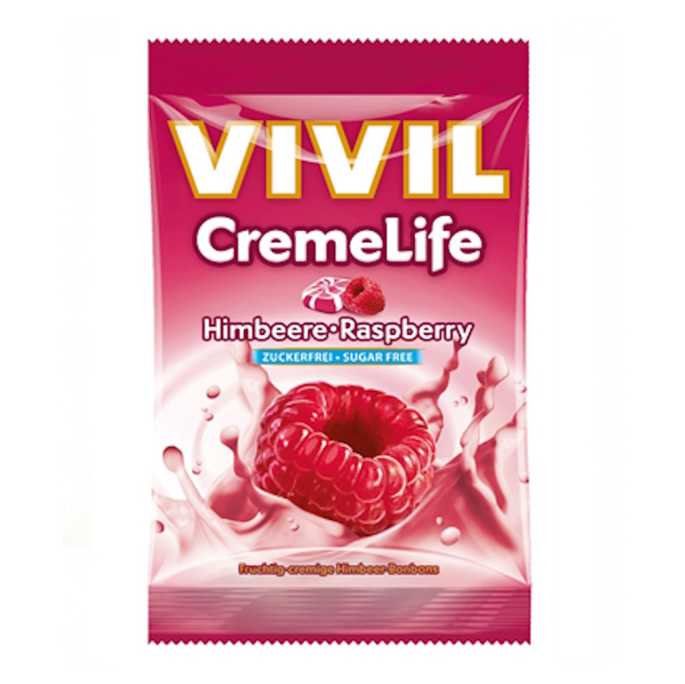 Levně VIVIL Creme life malina drops bez cukru 110 g