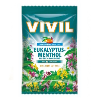 VIVIL Eukalyptus a mentol + 20 druhů bylin drops bez cukru 120 g