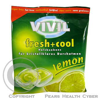 Vivil Fresh + cool Citron + vit. C 75 g bonbony cucací
