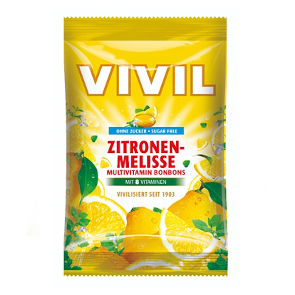 Levně VIVIL Multivitamín citron a meduňka drops bez cukru 120 g