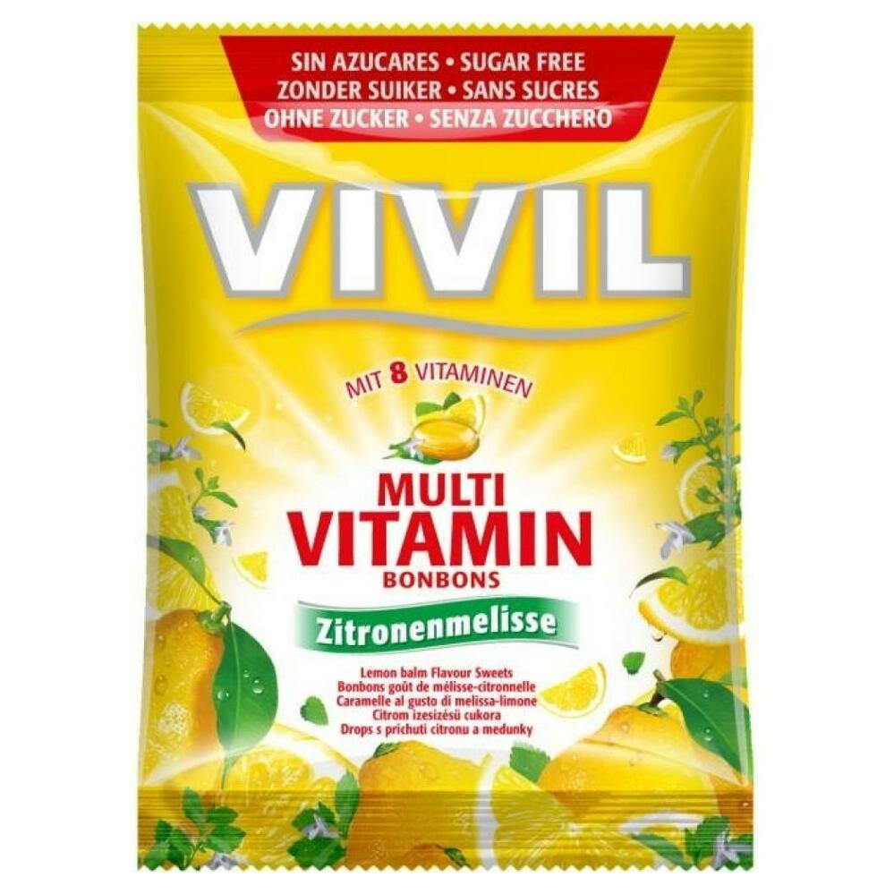 Levně VIVIL Multivitamín citron + meduňka bez cukru 60 g