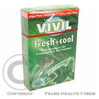 Vivil Pastilky Fresh + Cool peprmintové 40 g b.c.