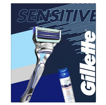 GILLETTE Skinguard Stojek 1ks + gel na holení 200ml Dárkové balení