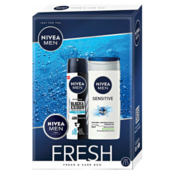 NIVEA Men Fresh&Care Sprchový gel 250ml + deodorant 150ml + krém 30ml Dárkové balení
