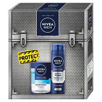 NIVEA Men Protect&Shave Pěna na holení 200ml + voda po holení 100ml Dárkové balení