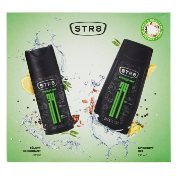 STR8 FR34K Sprchový gel 250ml + Deodorant 150ml Dárkové balení (Kosmetické balíčky) - Hydratační