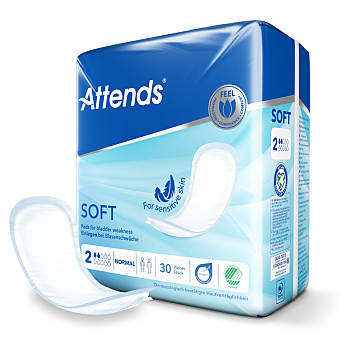 ATTENDS Soft 2 Normal vložky absorpční 30 kusů (Inkontinenční vložky)