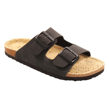 SANTÉ Classic Black lehké pantofle s koženou stélkou černé, Velikost obuvi: 41 (Pracovní ortopedická obuv)