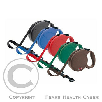 Vodítko FLEXI Classic Compact 1 5m/15kg Pásek Modrá (Nylonová vodítka)