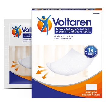 VOLTAREN Náplast 140mg sáčky 5 kusů (Na bolest zad)