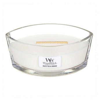 WOODWICK Vonná svíčka loď White Tea & Jasmine 453,6 g