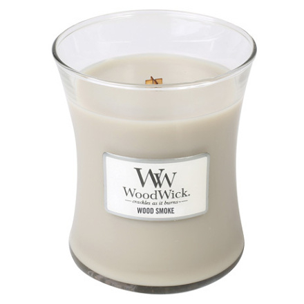 WOODWICK Vonná svíčka váza Wood Smoke 275 g