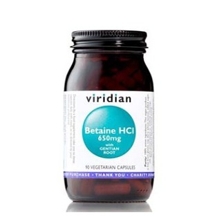 VIRIDIAN Nutrition Betaine HCl 90 kapslí