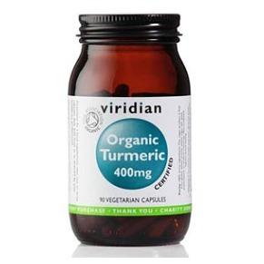VIRIDIAN Nutrition Organic Turmeric 400mg 90 kapslí