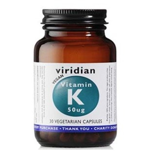 Levně VIRIDIAN Nutrition Vitamin K 50ug 30 kapslí