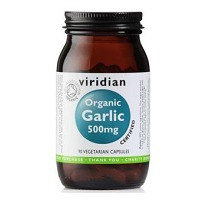 VIRIDIAN Nutrition Organic Garlic 500mg 90 kapslí