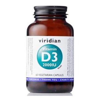 Levně VIRIDIAN Nutrition Vitamin D3 2000IU 60 kapslí