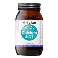 VIRIDIAN Nutrition High Potency Calcium & D3 90 kapslí