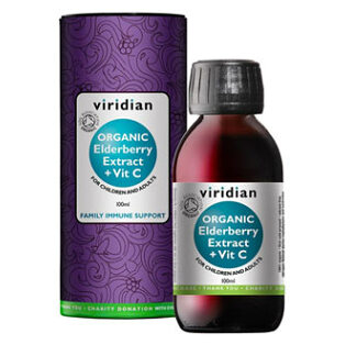 VIRIDIAN Nutrition organic elderberry extract + vitamin C 100 ml