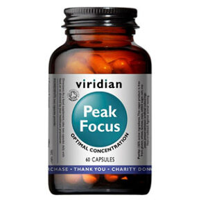 VIRIDIAN Nutrition Organic Peak Focus 60 kapslí, expirace 31.07.2024