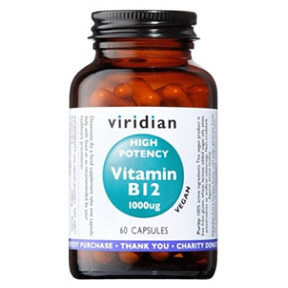 Levně VIRIDIAN Nutrition High Potency Vitamin B12 1000 ug 60 kapslí