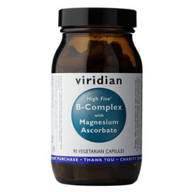 VIRIDIAN Nutrition High Five B Complex with Magnesium Ascorbate 90 kapslí