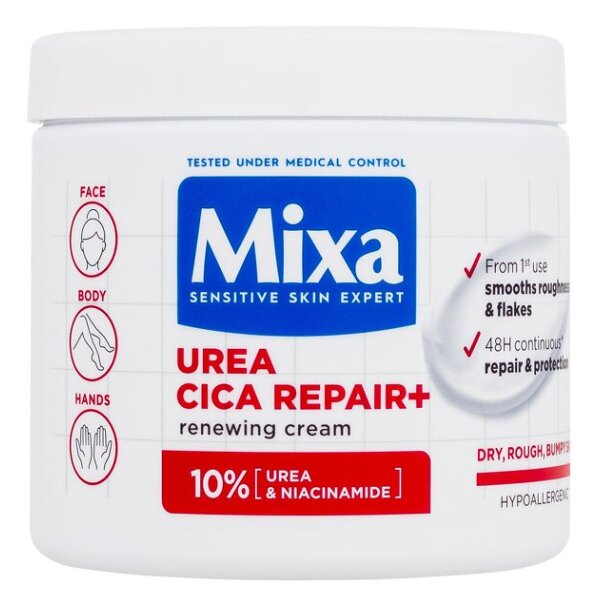 MIXA Tělový krém Urea Cica Repair+ 400 ml