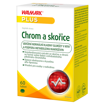 WALMARK Chrom a skořice 60 tablet (Pro diabetiky)