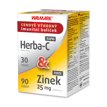 WALMARK Herba-C 30 tablet & Zinek 25 mg 90 tablet