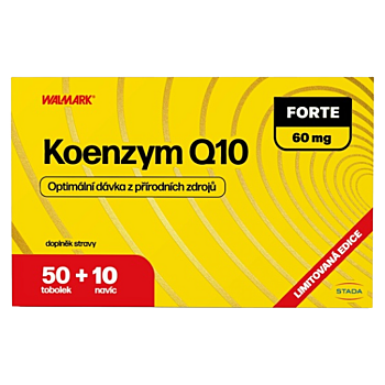 WALMARK Koenzym Q10 forte 60 mg 50 + 10 tobolek NAVÍC (Koenzym Q10) - Jednosložkové