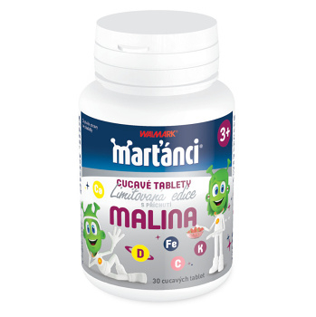 WALMARK Marťánci cucavé tablety malina 30 tablet