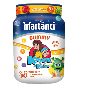 WALMARK Marťánci gummy Karol a Kvído jaro-léto, 50 kusů (Vitamíny a multivitamíny pro děti) - Vícesložkové