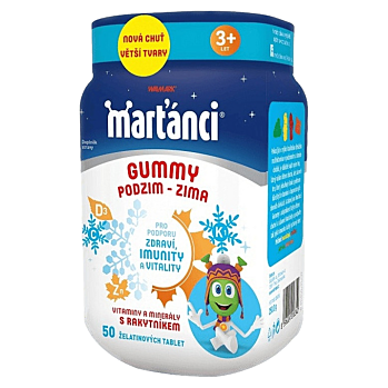 WALMARK Marťánci Gummy podzim - zima emojis 50 tablet (Vitamíny a multivitamíny pro děti) - Vícesložkové